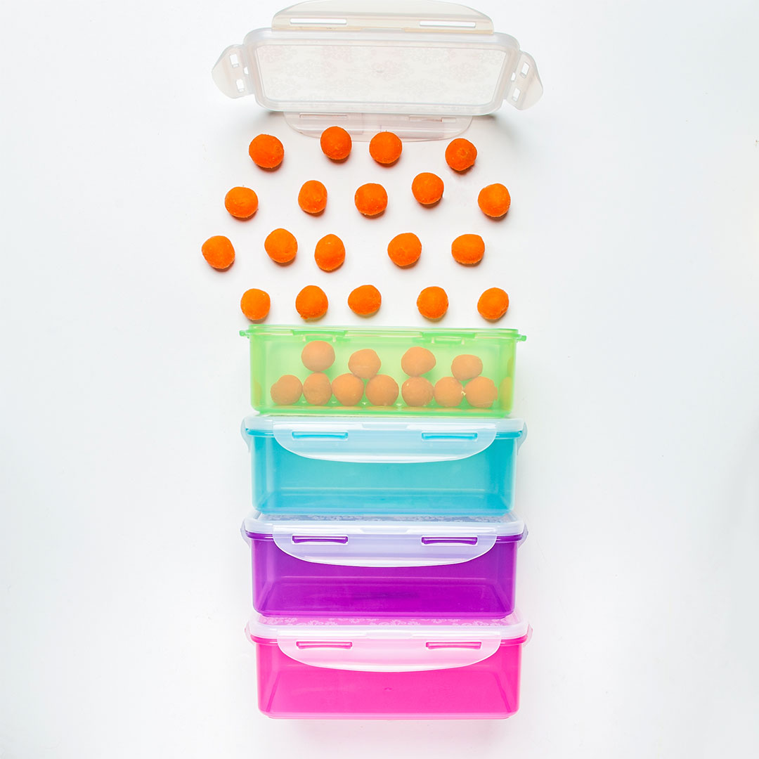 Set vershouddozen 8-delig multicolor met dessin-deksel (8x 1000ml) - Afbeelding 3