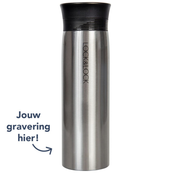 line-tumbler-zilver-hotcool-drinkfles-gravering