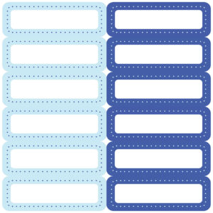 Stickervel blauw 12 stickers