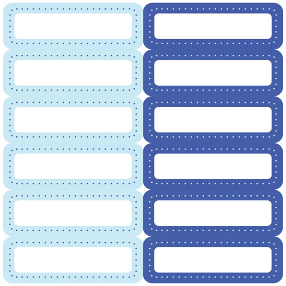 Stickervel blauw 12 stickers