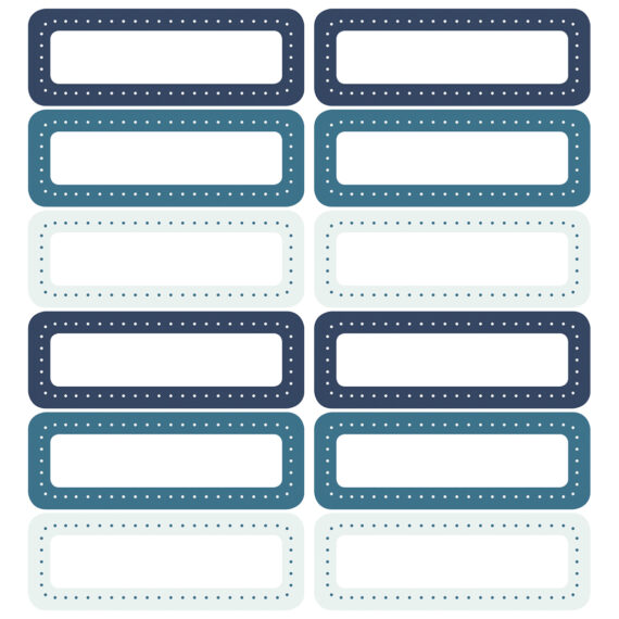 Stickervel blauw - 12 stickers