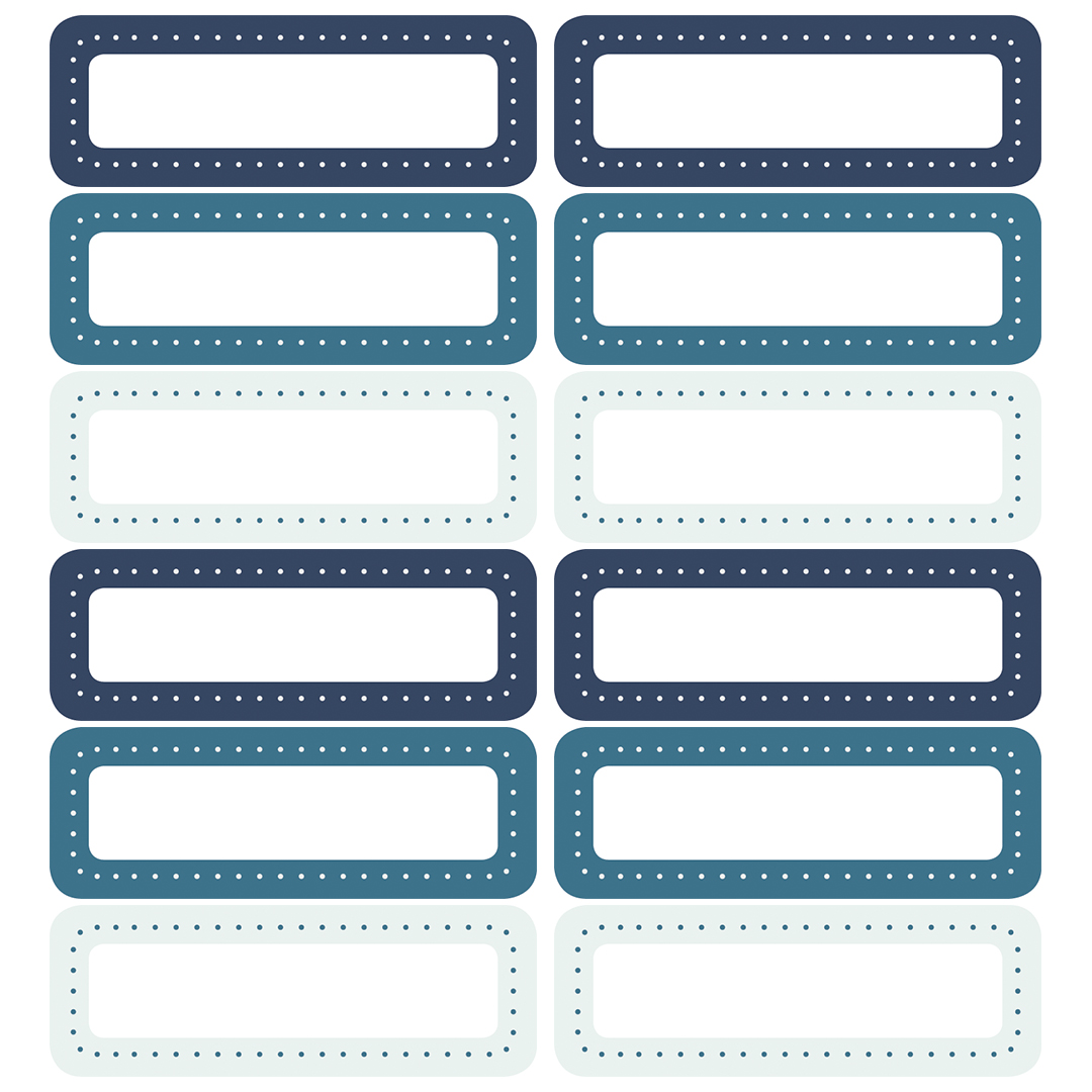 Stickervel blauw - 12 stickers