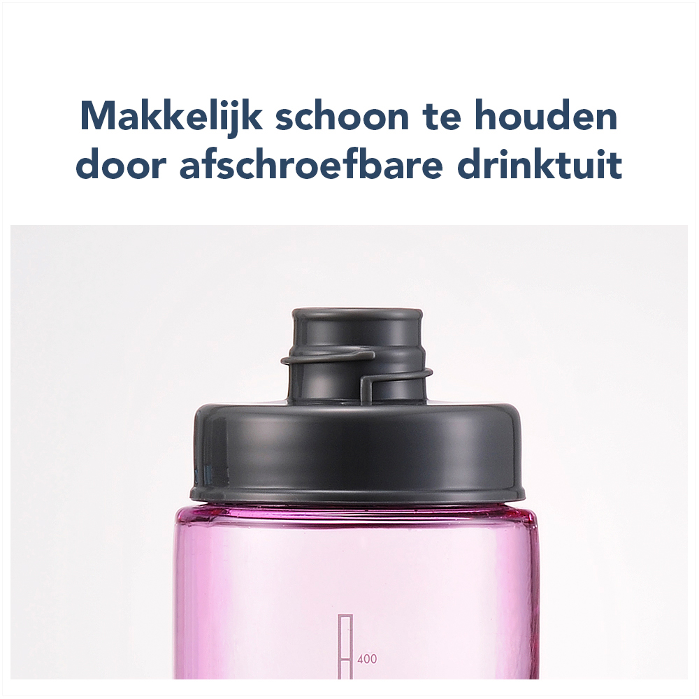 Waterfles Twotone roze van luxe Tritan 470ml