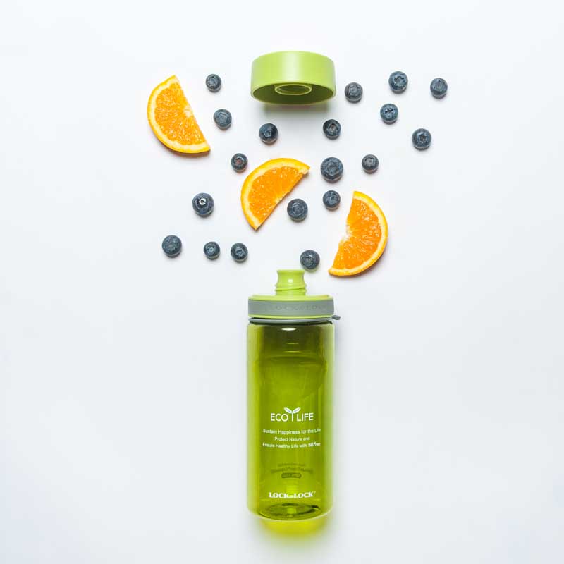 Waterfles Ecolife groen van luxe Tritan 600ml