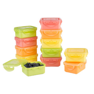Set van 12 kleine bakjes (12x 180 ml) multicolor