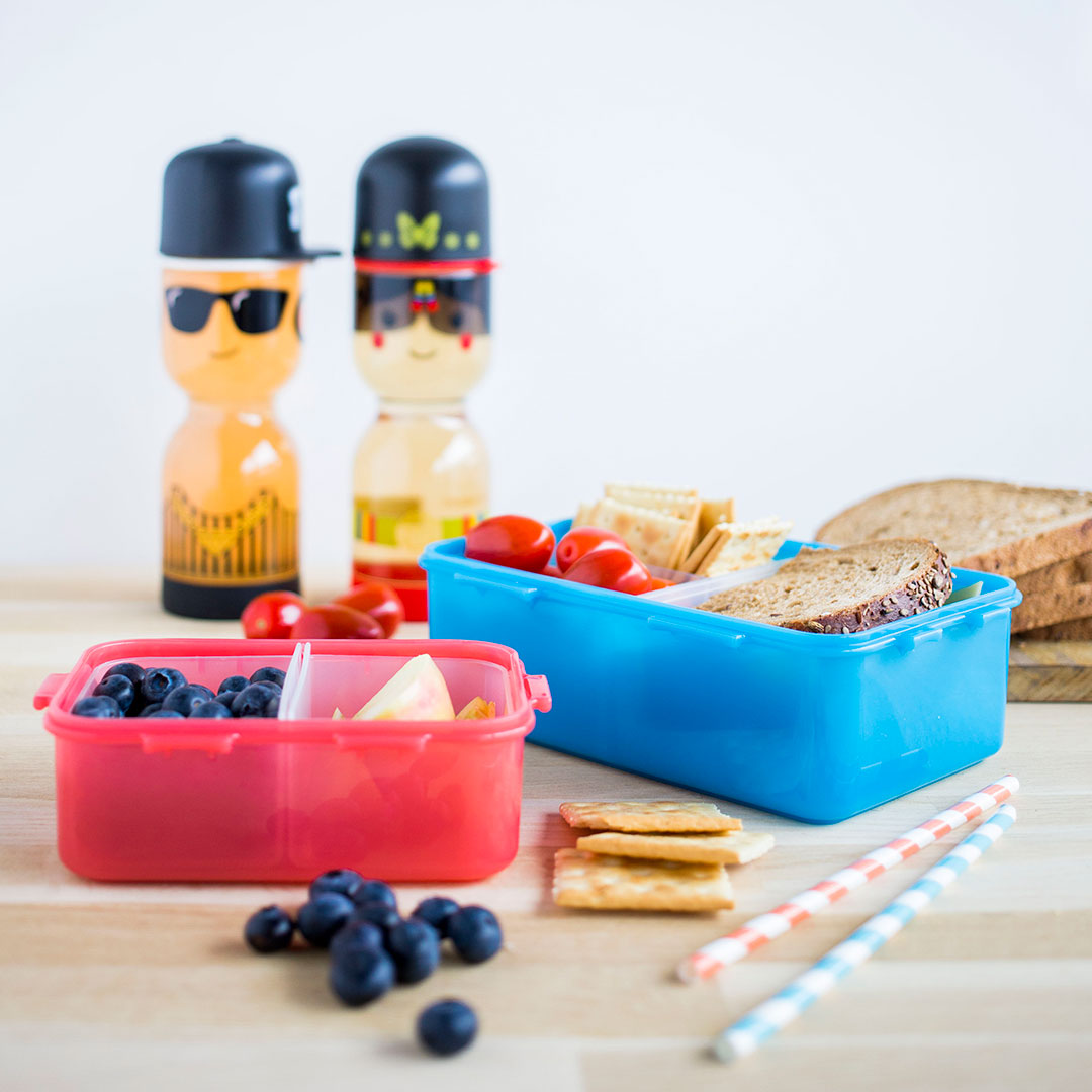 Vershouddoos 1000 ml blauw met vakjes
