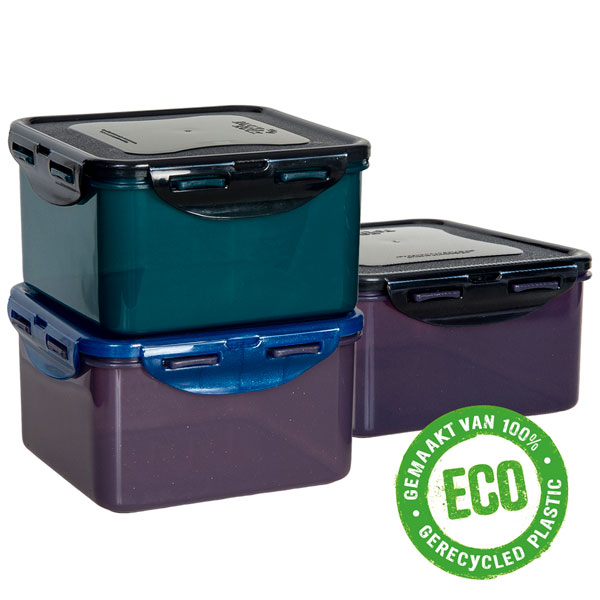 ECO vershoudbakjes 1,2 liter vierkant