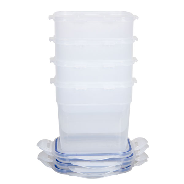 voordeelverpakking stapelbare vershoudbakjes 1 liter