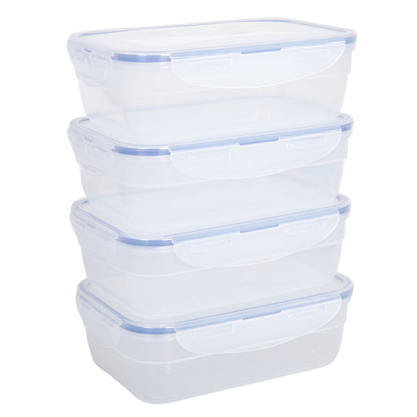 voordeelverpakking stapelbare vershoudbakjes 1,2 liter