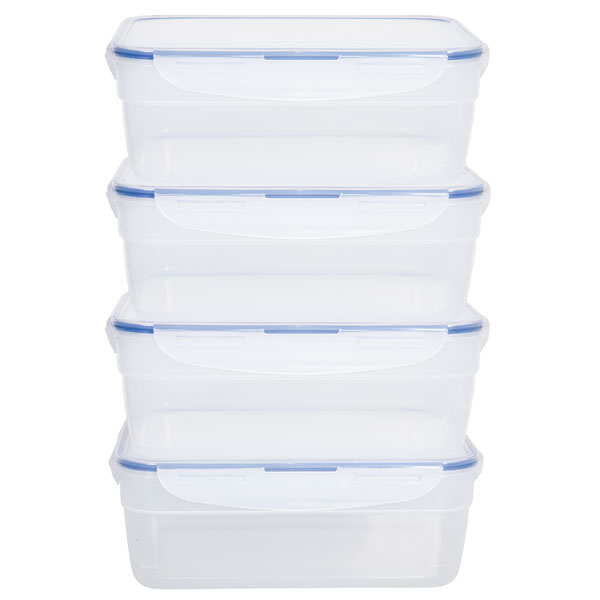 voordeelverpakking stapelbare vershoudbakjes 3 liter