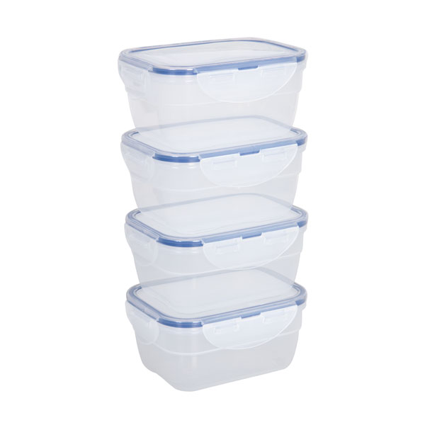 voordeelverpakking stapelbare vershoudbakjes 550 ml