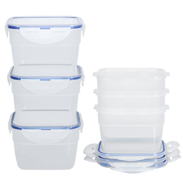 voordeelverpakking stapelbare vershoudbakjes 800 ml
