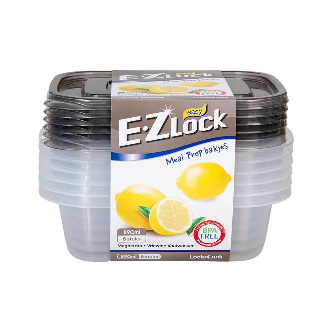 Meal prep bakjes 890 ml | 6 stuks - Afbeelding 2