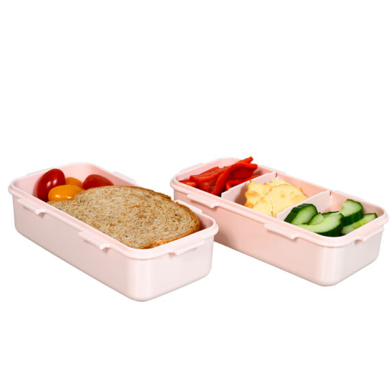 Kleine lunchboxen set roze