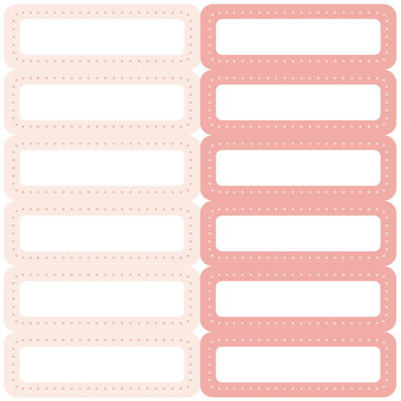 Stickervel roze 12 stuks