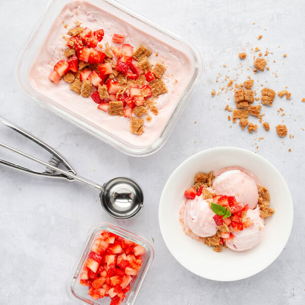 Aardbeienijs maken