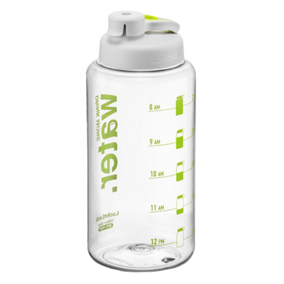 Motivatie waterfles met tijdmarkeringen - Lichtgrijs