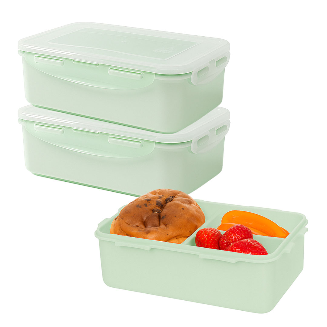 Lunchbox met vakjes groen